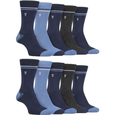 Heren 10 paar multi-pack heldere bamboosokken