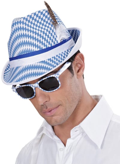 Oktoberfest bril Beieren blau weiss