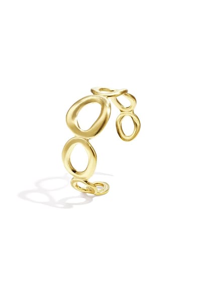 Bijoutheek Armband (Sieraad) Bangle Organische Cirkels Mat Goudkleurig