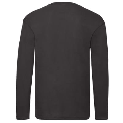 Fruit of the Loom Heren Origineel T-shirt met lange mouwen (Zwart)