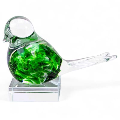 Loranto - Mini Urn Vogel Groen - Vogeltje - Kleine Urnen - Luxe urnen