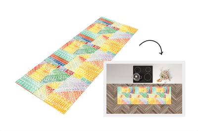 Keukenloper 150x50 cm - Keukenmat vinyl Patronen - Mozaïek - Abstract - Keukenmatten loper - Keuken vloerkleed tapijt
