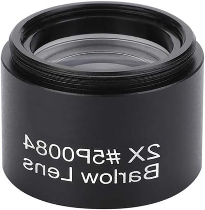 2x Barlow Lens 1.25" met M28.6 Draad en Opbergtas voor Astronomische Telescoop Oculairs - Verhoog je Kijkervaring met Versterking en Duidelijkheid