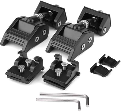 Allecto - Hood Lock Catch Set - Hood Verschlüsse - Verbeterde beveiliging - Zwart - Geschikt voor Wrangler JK Unlimited - 2-delig pakket