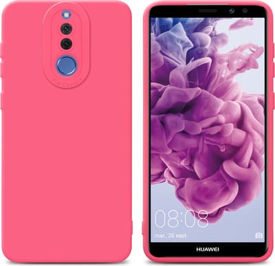 Cadorabo Hoesje geschikt voor Huawei MATE 10 LITE in FLUID ROOD - Beschermhoes gemaakt van flexibel TPU silicone Cover Fluid Case