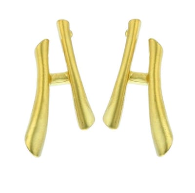 Behave - Oorknoppen dames mat goudkleur - 3 cm