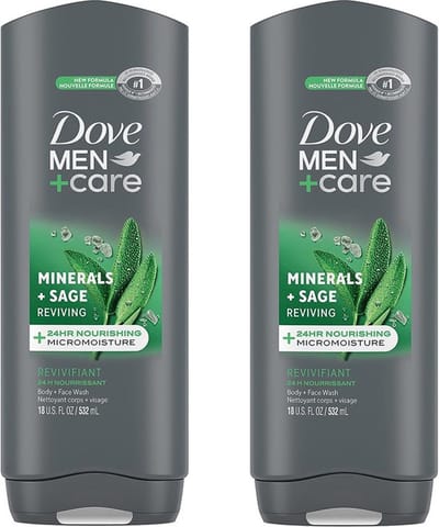 Dove Douchegel Minerals + Sage 2 x 400 ml