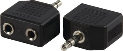 3,5mm Jack naar 2x 3,5mm Jack stereo audio splitter / zwart