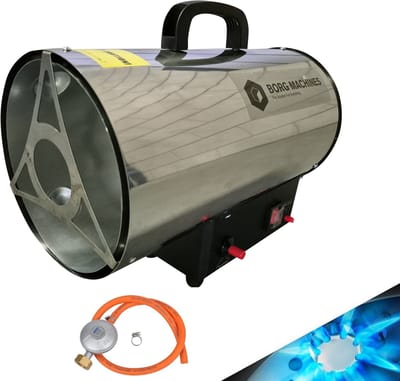 Borg Heteluchtkanon - Gaskanon - Warmtekanon - Gas - Gaskachel - Inclusief NL Drukregelaar + slang - 15 KW