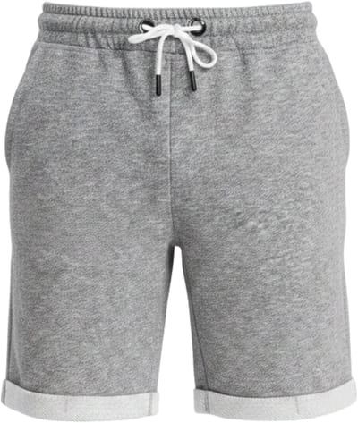 OMBRE Korte Broek - Regular Fit - Katoen - Gemeleerd Asgrijs XXL