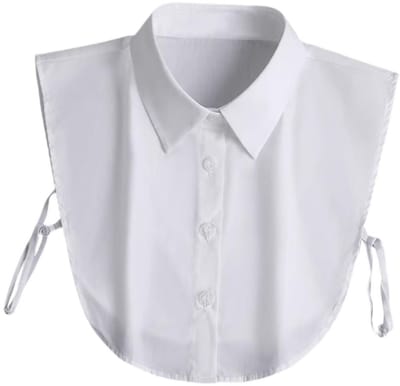 Blousekraag los - Losse kraag - Blouse bovenkant - Nep blouse - Verstelbaar - Fake collar - Shirt collar - Kraagje inzetstuk - Nepkraag - Puntkraag - One size - Wit - Jonyx
