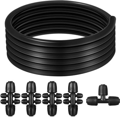 SVGCommerce - Tuinirrigatie Systeem - Micro Drip Systeem - 15 Meter - Verbindingsslang - Waterbesparing - Geschikt voor Tuin - Irrigatie Oplossing