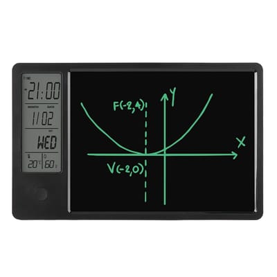 Dailygoods - Digitale kalender - 9.5 inch LCD - klok met tijd, datum, week, temperatuur - alarmfunctie - voor thuis en kantoor