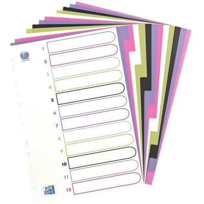 Kunststoftabbladen »MyColour« 12-delig 400005446 blanco A4