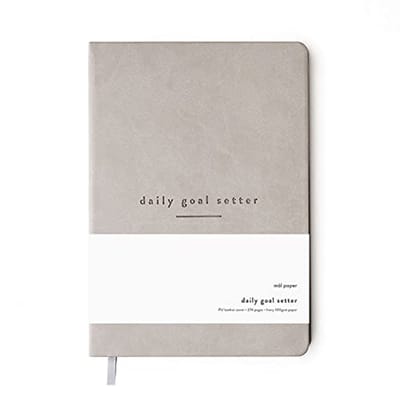 Daily Goal Setter Planner - Grijs, 6 maanden, 274 pagina's, Soft Cover Productiviteitsdagboek met Affirmaties