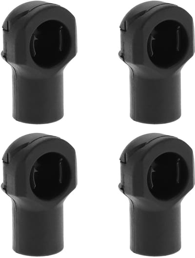 Allecto - Gasveer Connector - Achterklep Gasveer - 4 Stuks - Zwart - Luchtveren Accessoires - Geschikt voor 10 mm Kogelbussen