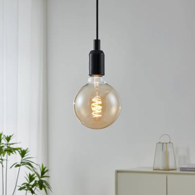 Eglo Ledfilamentlamp Globe Spiral - Amber - D12,5cm - Warm Wit - E27 - 4w