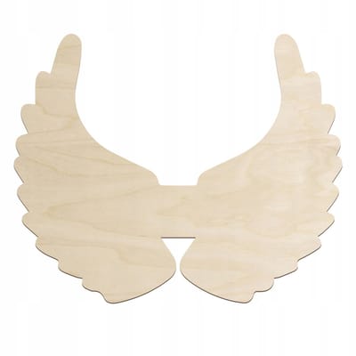 SMX Design - Houten Engelenvleugels - 55x45 mm - Voor DIY - Gemaakt van Berkenmultiplex