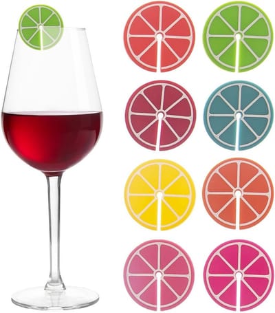 Glasmarkers 8 stuks - Glas - Wijnglas Markers
