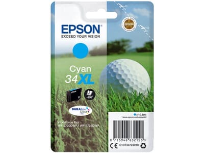 Epson T3472 nr. 34XL inktcartridge cyaan hoge capaciteit (origineel)