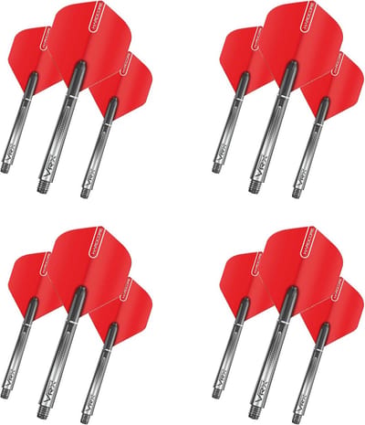Dartflights en Assen Combo Set - Extra Dikke Flights en Sterke Transparante Assen