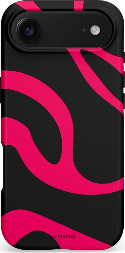 Casetastic hoesje geschikt voor Apple iPhone Air - MagSafe - Dubbellaagse bescherming - Hotpink Camoprint - Fashion Case - Zwart Roze