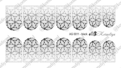 Korneliya Airbrush Waterdecal AG 0011 Black