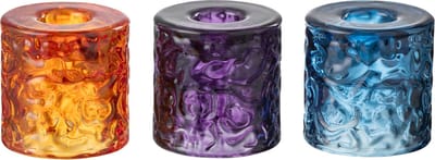 J-Line kaarshouder Hamer - glas - mix - 3 stuks