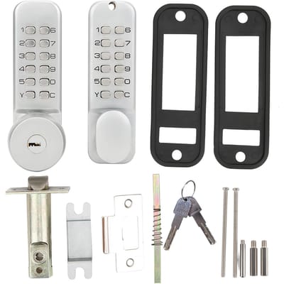 Dubbelzijdig Mechanisch Wachtwoordslot met Sleutels Binnenplaatsdeur Cijferslot Home Supplies white