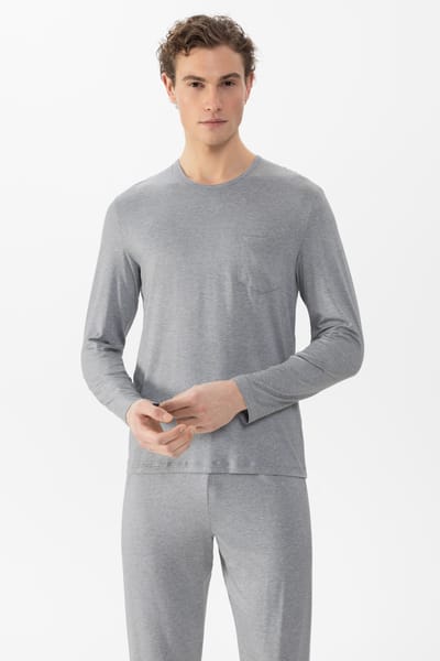 T-shirt met lange mouwen Serie Easy Night Light Grey Melange