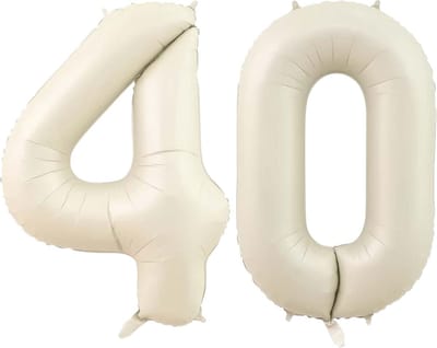 Cijfer Ballonnen Ballon Cijfer 40 Verjaardag Versiering Feest Helium Ballonnen Cijferballon Folieballon Wit Xl Formaat
