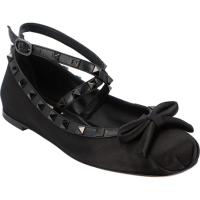 Valentino Rockstud Ballerina's Zwart
