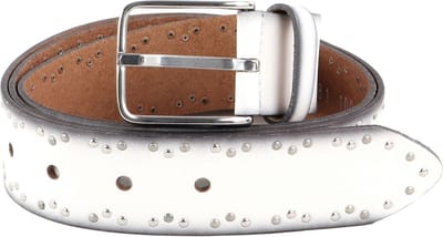 Vanzetti Leren Riem Denim Love 35mm Full Leather Belt W110 White Wit