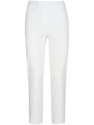 Enkellange broek pasvorm Sylvia Van Peter Hahn wit
