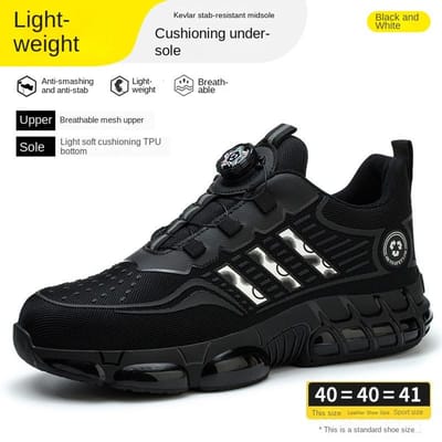 Nouvelles Chaussures de Travail Homme Anti-écrasement Anti-perforation Légères Résistantes à l'usure Été Déodorantes Chaussures de sécurité 46