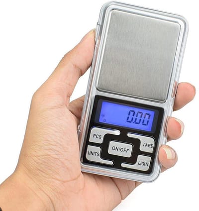 Mini Digitale Precisie Weegschaal 200g x 0,01g – Elektronische Zakweegschaal met LCD Display – Sieraden & Keuken Schaal – Telfunctie & Tara – Zilver