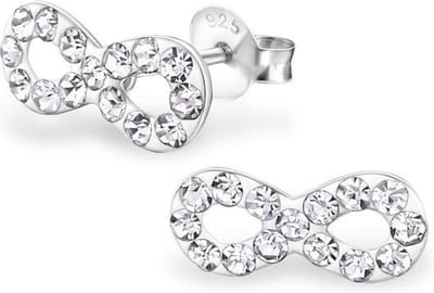 Montebello Oorbellen Burcu - 925 Zilver E-Coating - Infinity - 11x5mm