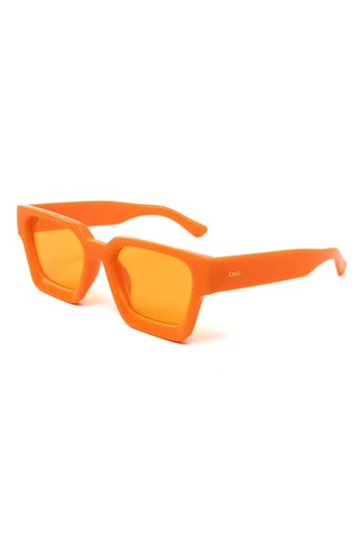 KIMU® Zonnebril Oranje Vierkant Dik Montuur - Oranje Glazen - Rechthoekige Bril Hollywood Nederland Holland Koningsdag Festival