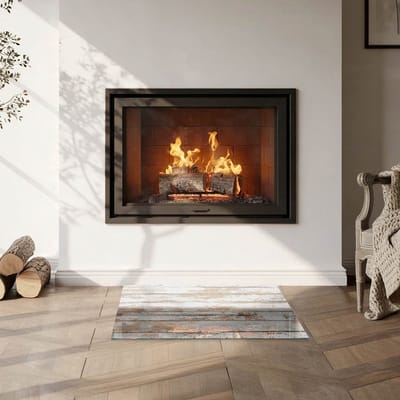 Coloray Vloerplaat Houtkachel - Vloerplaat voor Houtkachel - 60 cm x 40 cm - Vloerplaat Open Haard - Wit Vloerplaat Kachel - Onderplaat Voor Houtkachel - Plaat voor Onder Kachel - Kachel Vloerplaat - Verwarmingsaccessoires