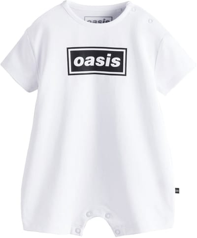 Next - Pasgeboren unisex - Oasis Band Baby Rompertje - Wit
