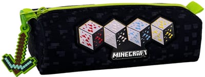 Minecraft Etui - 3D Zwaard Hanger – Pennenzak – 22 cm – Officieel gelicentieerd – Zwart/Groen