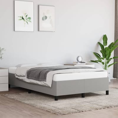 vidaXL - Bedframe - zonder - matras - 120x200 - cm - stof - lichtgrijs