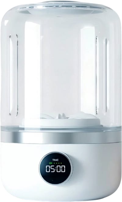 Draagbare Mini Wasmachine voor Ondergoed en Sokken – Draadloze 1L Wasemmer met Centrifuge – Ideaal voor Reizen, Camping en Kleine Ruimtes
