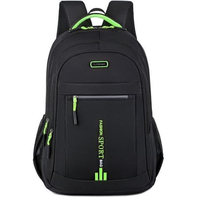 Sac à dos décontracté pour homme Grande capacité Sac pour ordinateur portable Sac à dos pour voyage d'affaires à courte distance Sac d'école étudiant multicouche vert