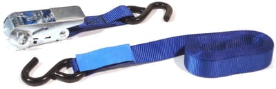 Little Jumbo Spanband zwarte S-haken met ratel 25mm x 5m blauw - 1825086000