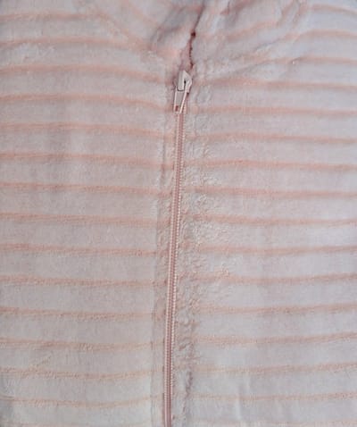 Cocodream meisjes onesie fleece - maat 128 - Schaduwstreep rabbit - roze