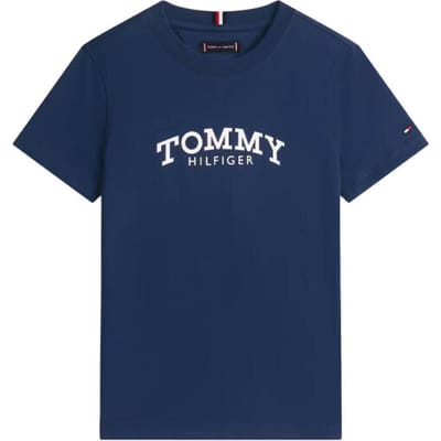 Tommy Hilfiger Boys Monotype Print Graphic T-shirt Dark Night Navy Taglia: 12 | T-shirt Outlet | kids | Nero