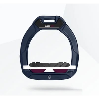 Veiligheidspal voor paardrijden Schuin Grip Marine/Wit/Paars kind Flex-On Safe-On