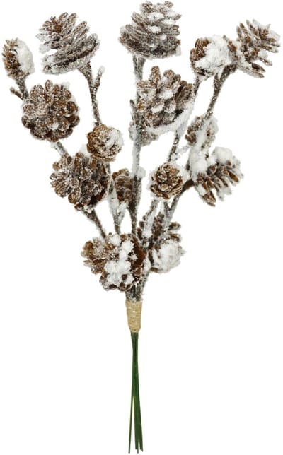 Kunsttak met sneeuw, kunsttak, decoratieve tak, tak, coniferen, decoratie, kerstdecoratie, steel, krans, adventskrans, slinger, tak, kerstdecoratie, kunstbloem