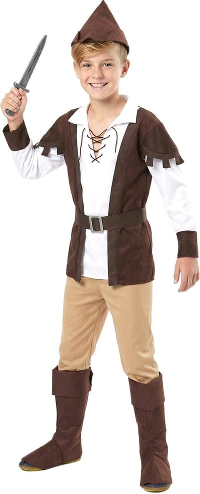 Robin Hood kostuum voor jongens - Verkleedkleding - Maat 140/152